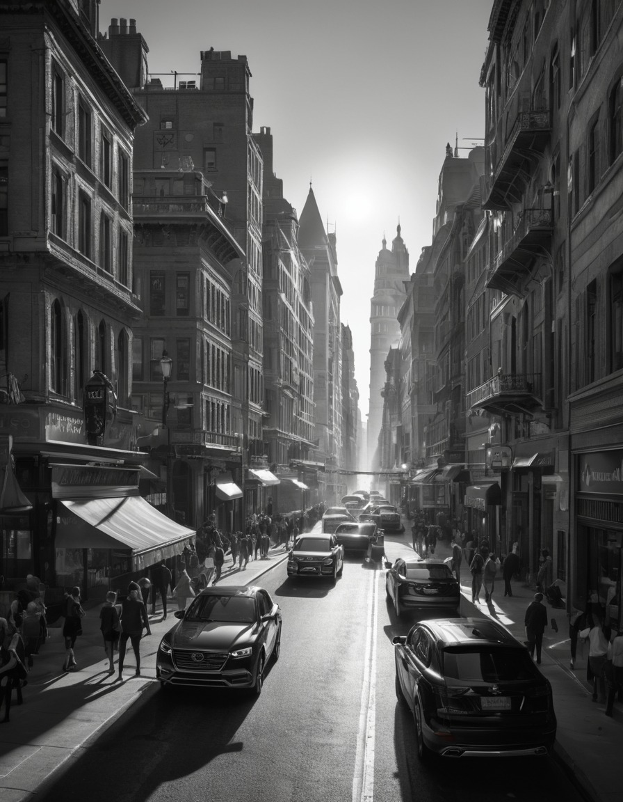 cityscape, urban, contrast, black and white, shadows