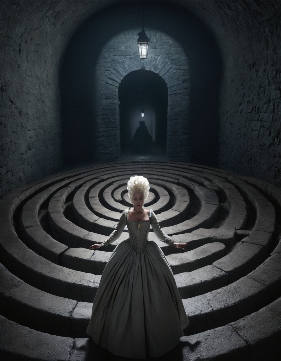 marie antoinette, labyrinth, tunnels, shadows, exploration