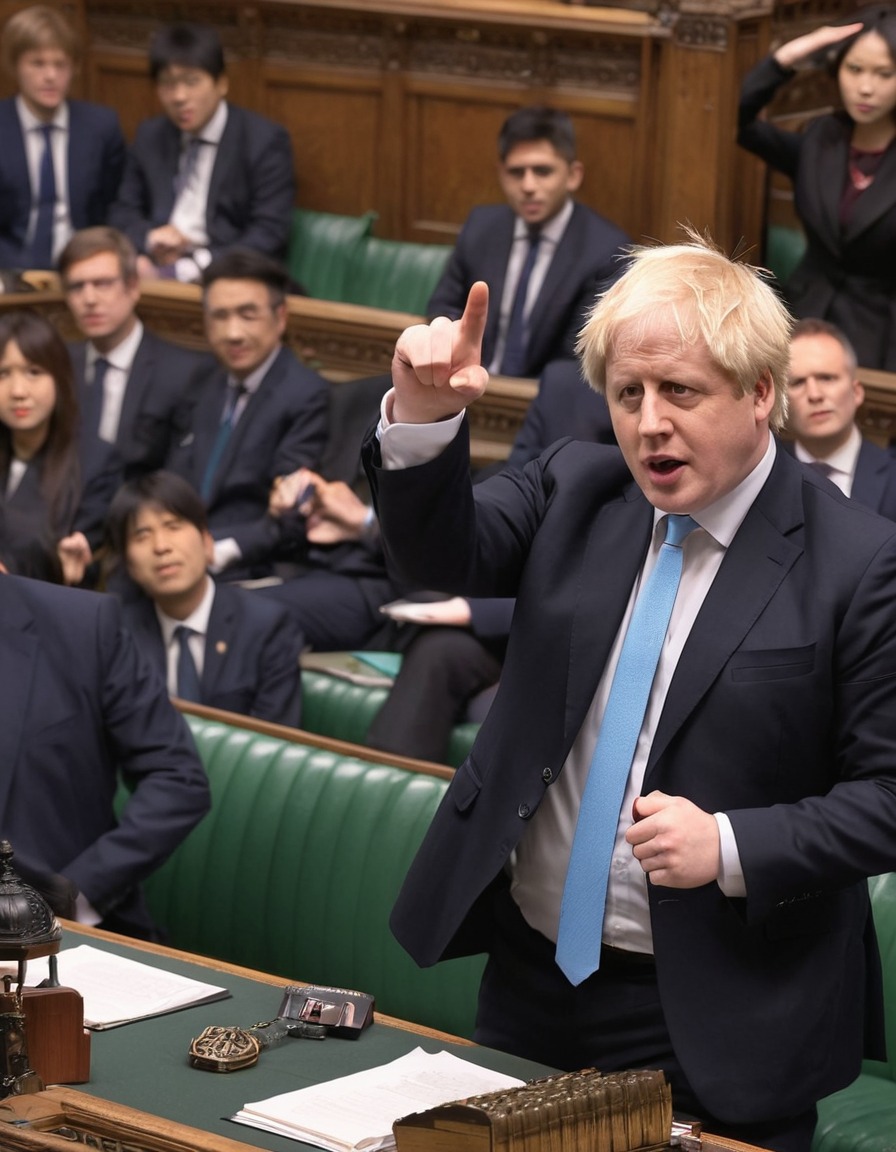 boris johnson, anime character, house of commons, political debate, politics, anime