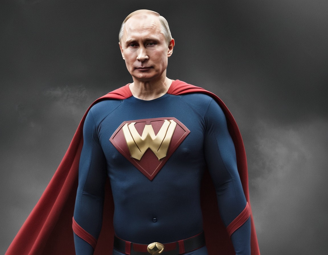 politics, satire, superhero, parody, illustration, putin, russia, russian president