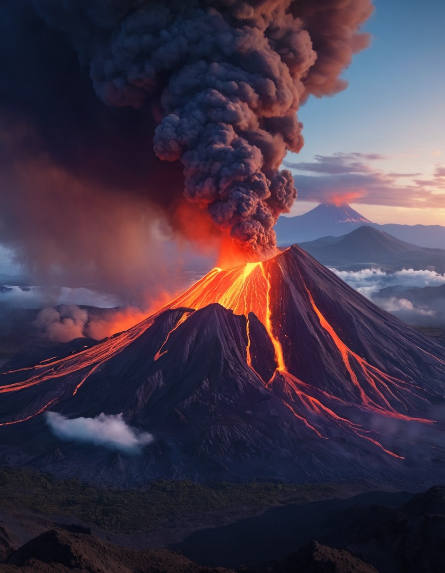 nature, volcano, beautiful, natural beauty