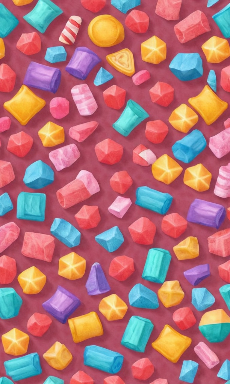 wallpaper, candy, pixelated, sweets