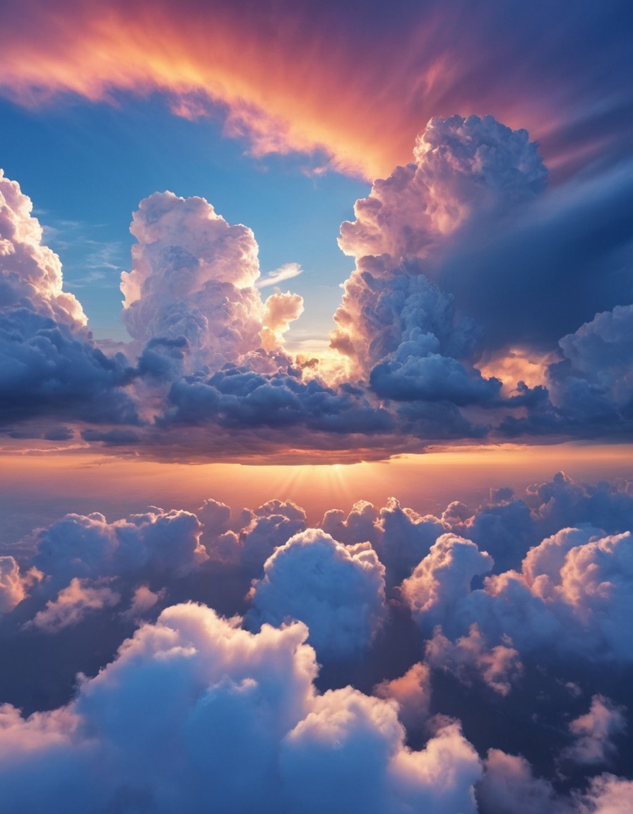 cloudscape, dramatic, sky, weather, nature