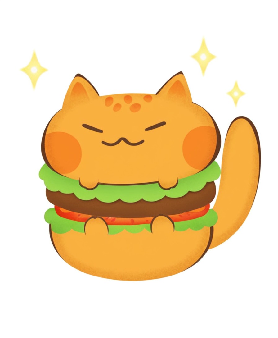 digitalart, animal, cartoon, feline, catburgertutorial, cat_burger_tutorial