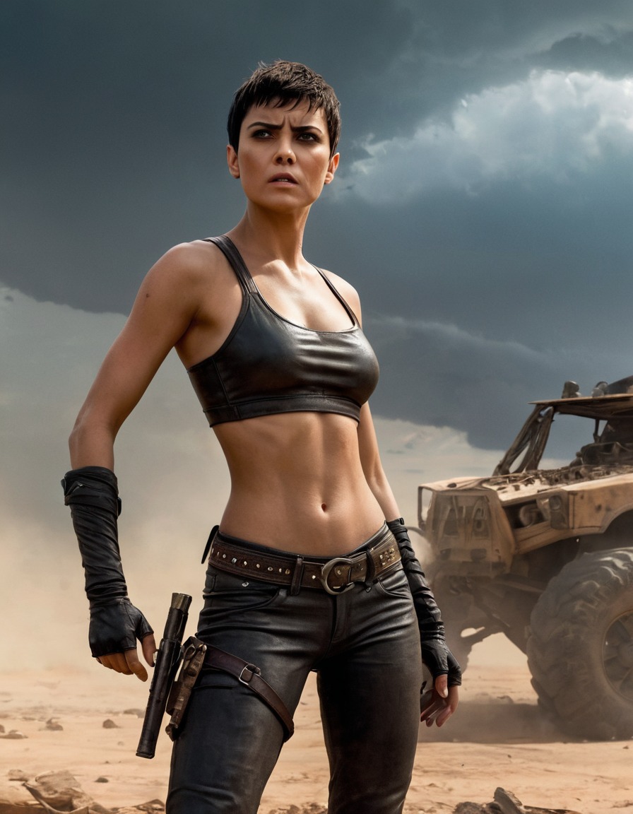 furiosa, strong female character, defiance, post-apocalyptic, chaos, destruction, determination, mad max