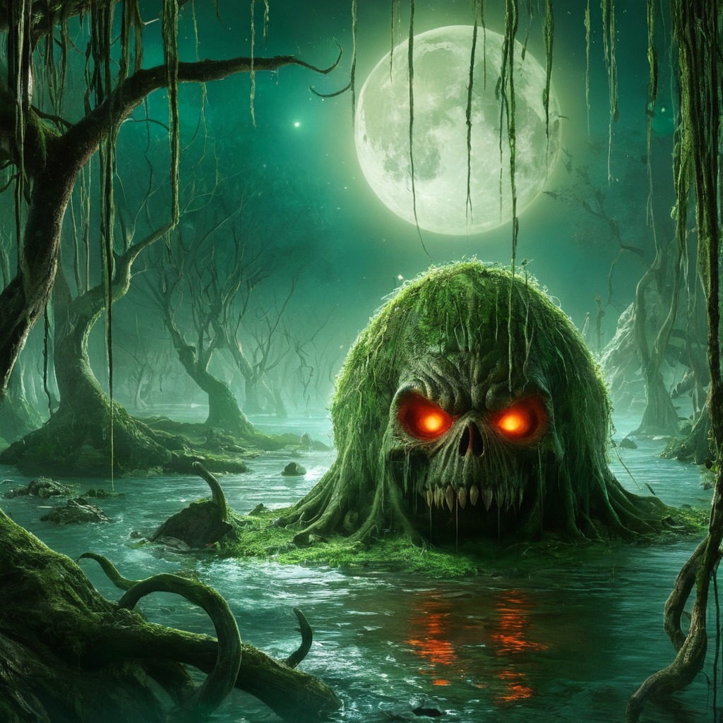 fantasyart, myth, mythicalcreature, swamp, swampthing