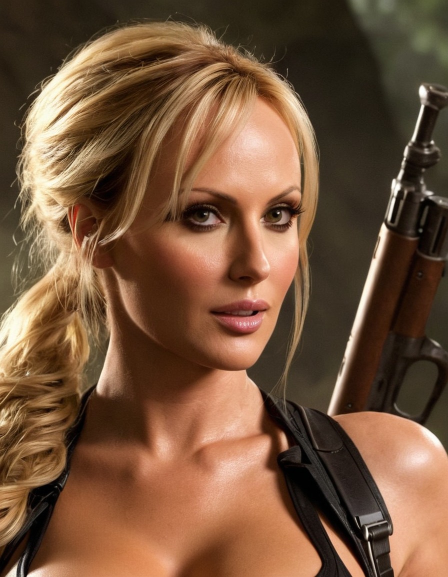 video game character, adult film star, cosplay, pron star, lara croft, stormy daniels