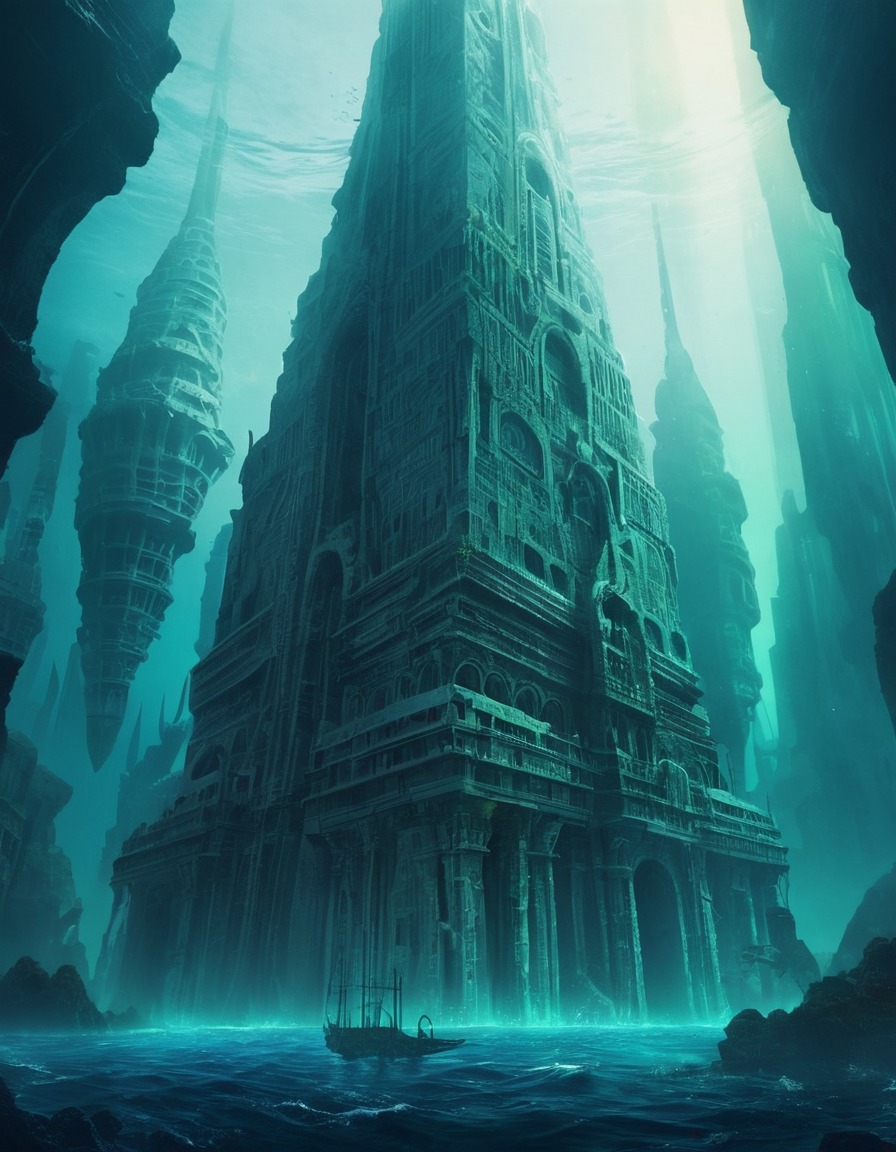 ancient, alien, underwater, city, architecture, lovecraft, howard lovecraft