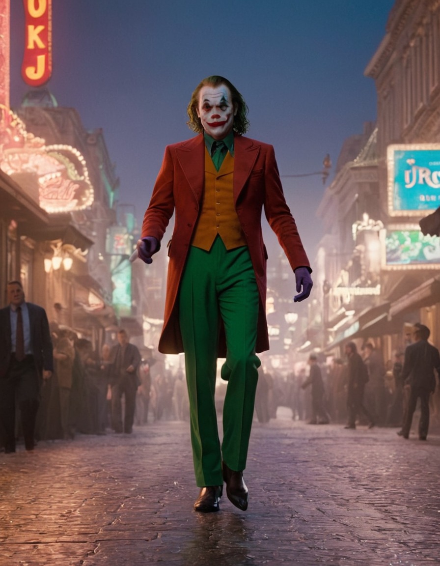 joker (2019), movie scene, beautiful, outcast, dancing, streets, cinematography