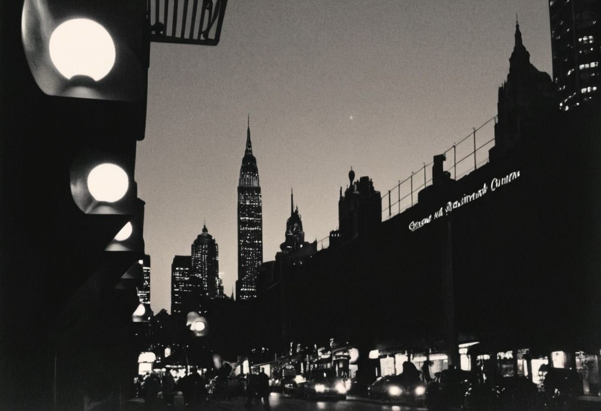 vintage new york, 1950s, elliott erwitt, nyc, nyc at night, glittering nyc, elevated tracks, city at night