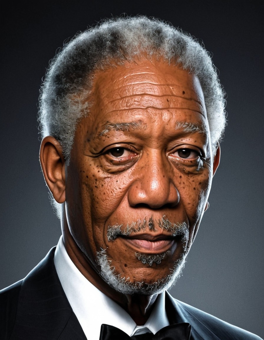 morgan freeman, actor, funny, painting, celebrity, art, humor