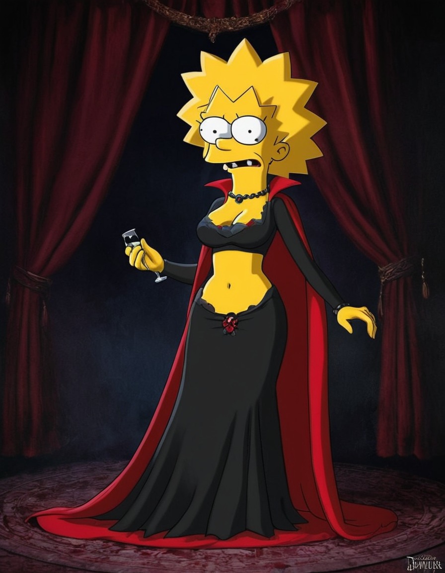 vampire, lisa simpson, the simpsons, lisa simpson (the simpsons), character transformation