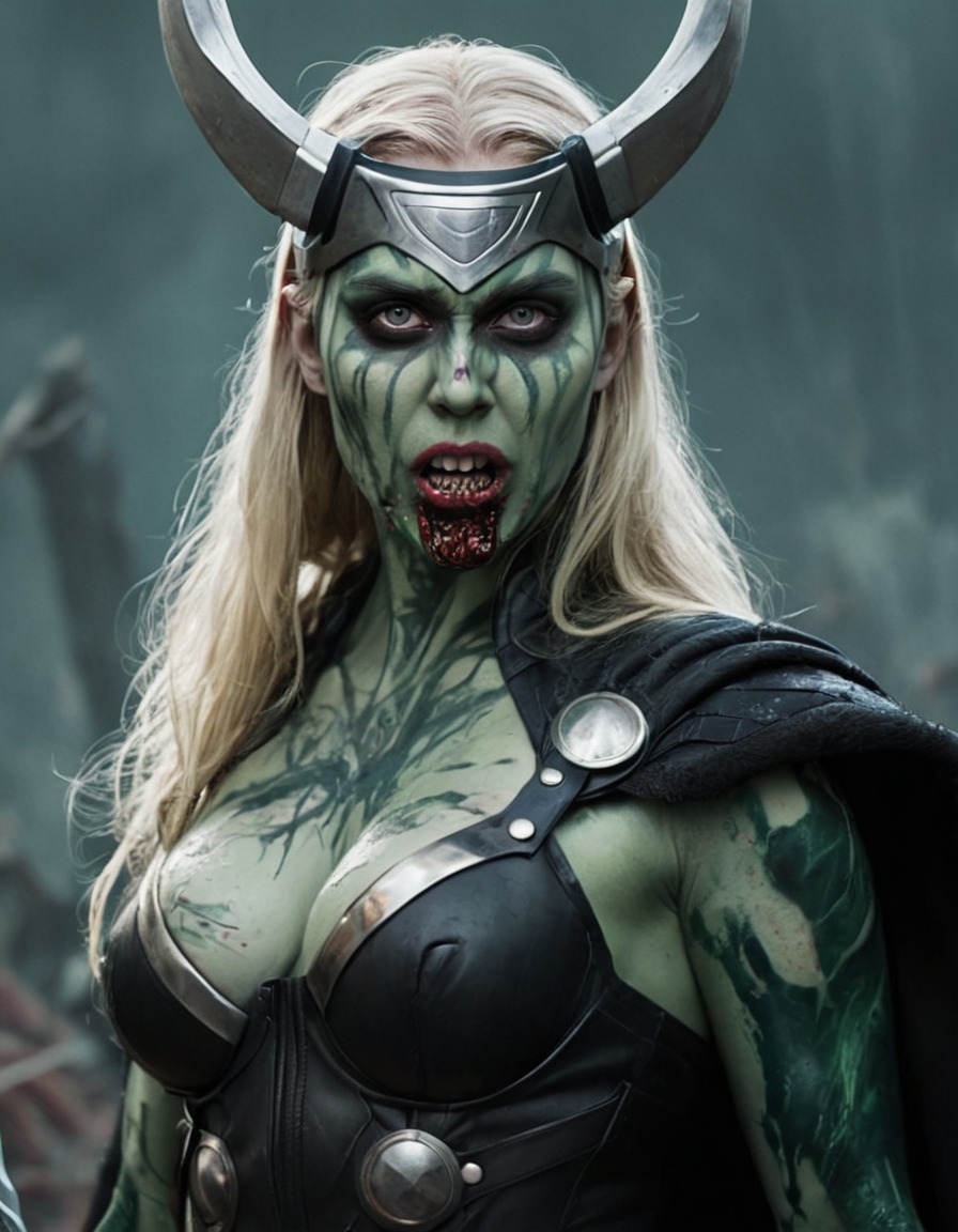 zombie, hela, thor, marvel, superhero, undead, norse mythology