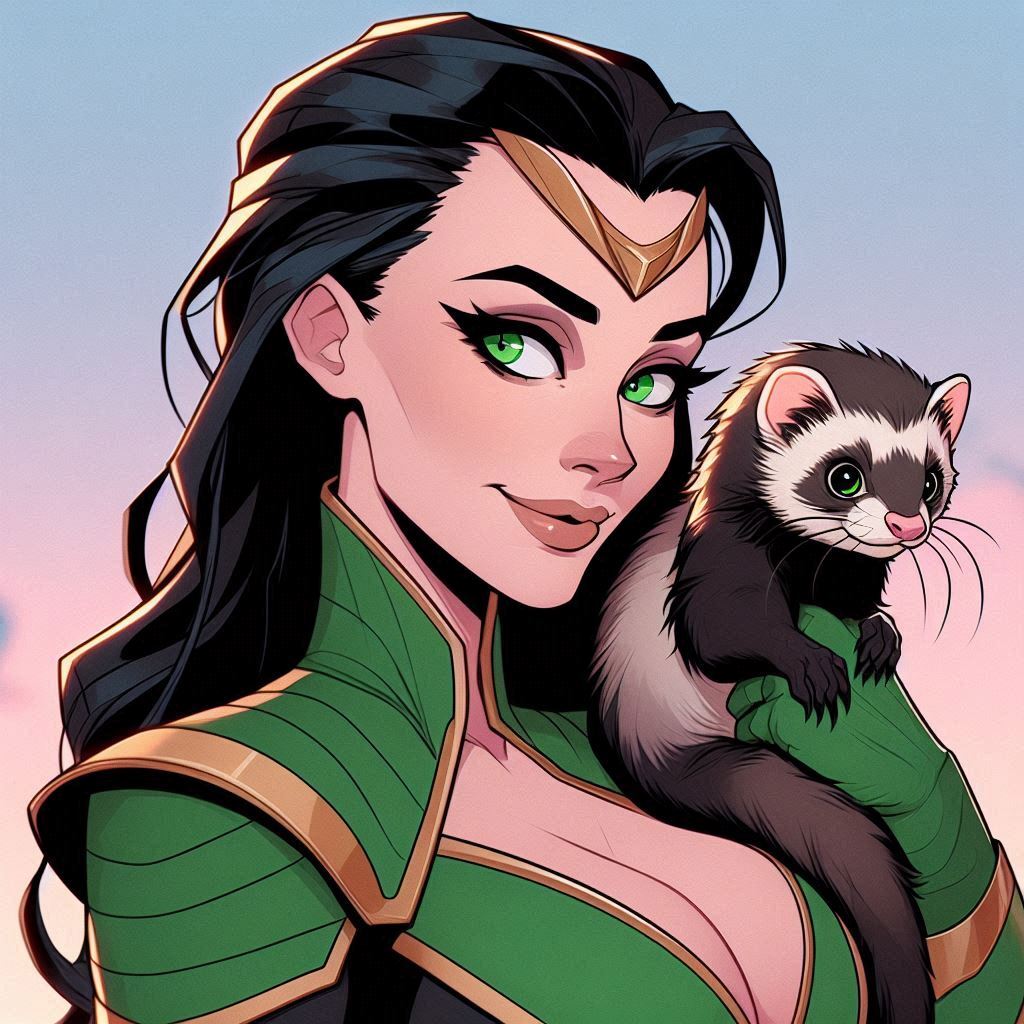 fanart, ferret, ladyloki, bingimagecreator