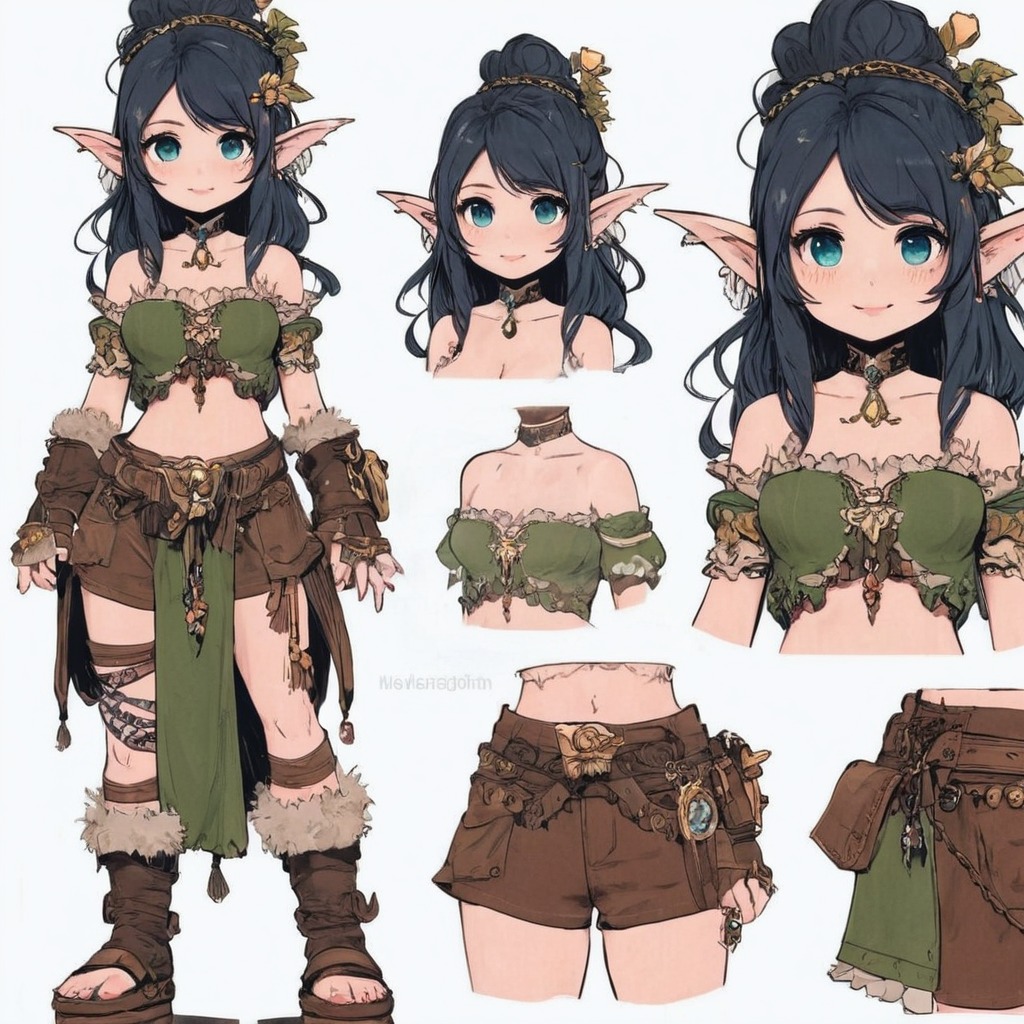 anime, characterdesign, adoptable, animegirl, originalcharacter, warrior, fantasycharacter, dnd, characterconcept, elf, referencesheet