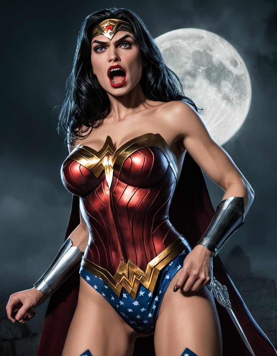 vampire, wonder woman (dc comics), dc comics, supernatural, fantasy, superhero, comic book