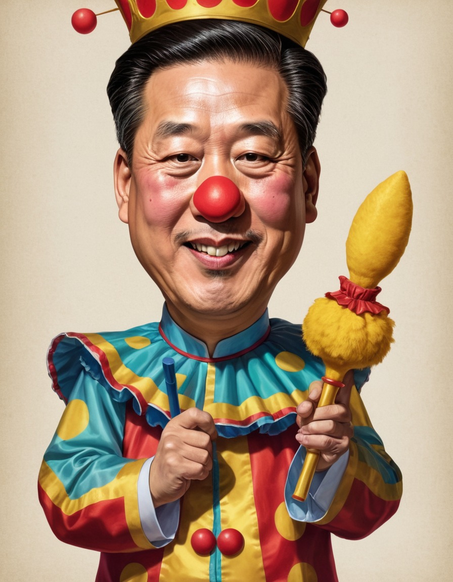 xi jinping, satire, political art, clown, parody, humor, politics