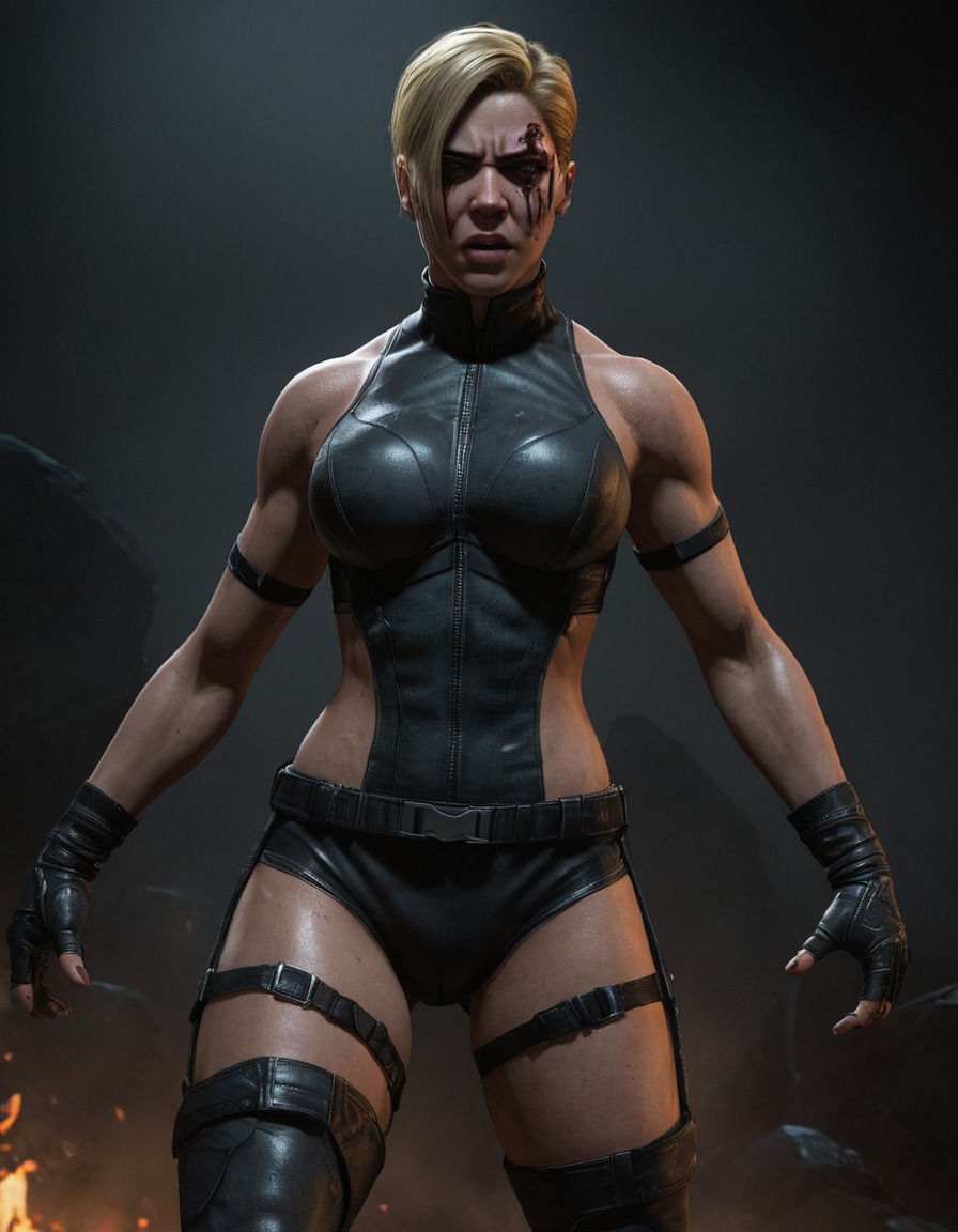 mortal kombat, cassie cage, fighting, video game, combat, action, character