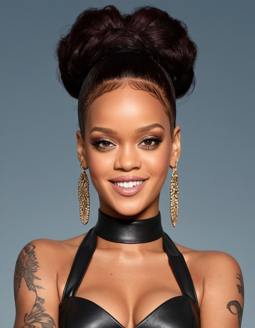 fun, rihanna, caricature, art, music, entertainment