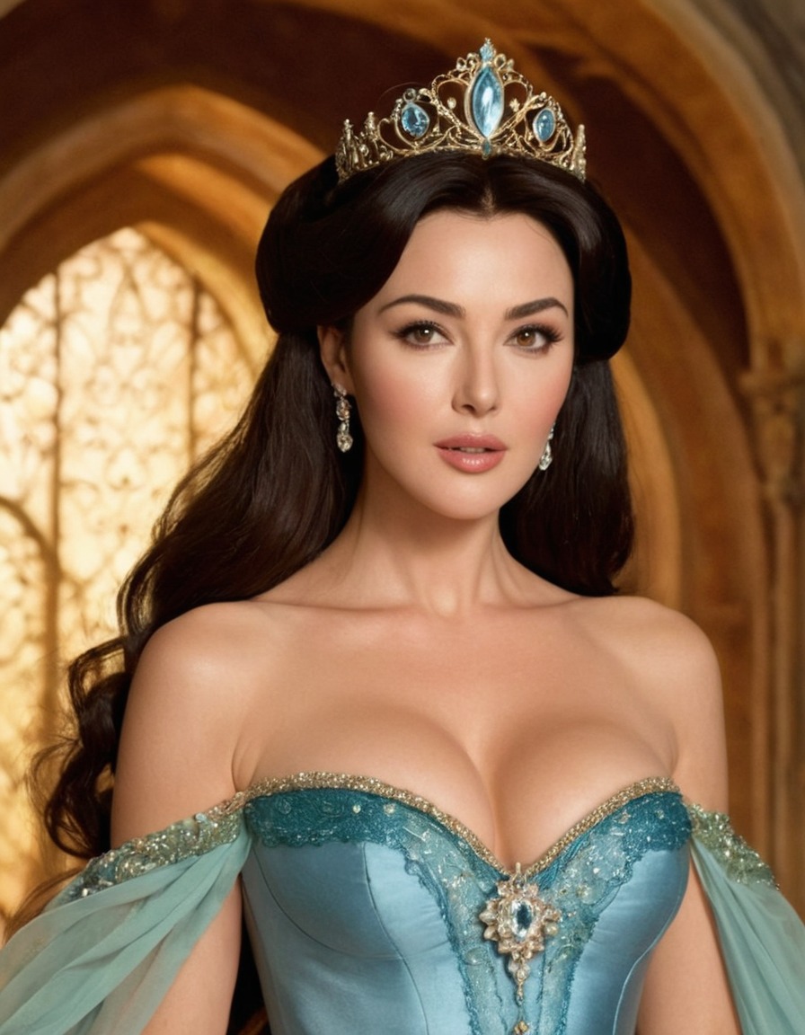 monica bellucci, actress, disney princess, italian, beauty, fairy tale, royalty