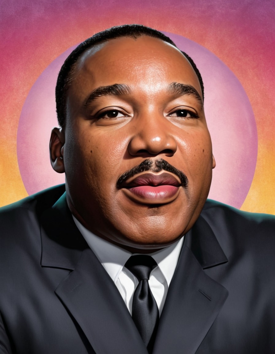 martin luther king jr., caricature, cartoon, humor, fat