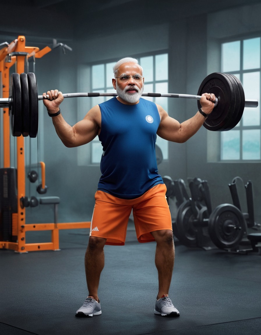 narendra modi, gym, workout, exercise, fitness