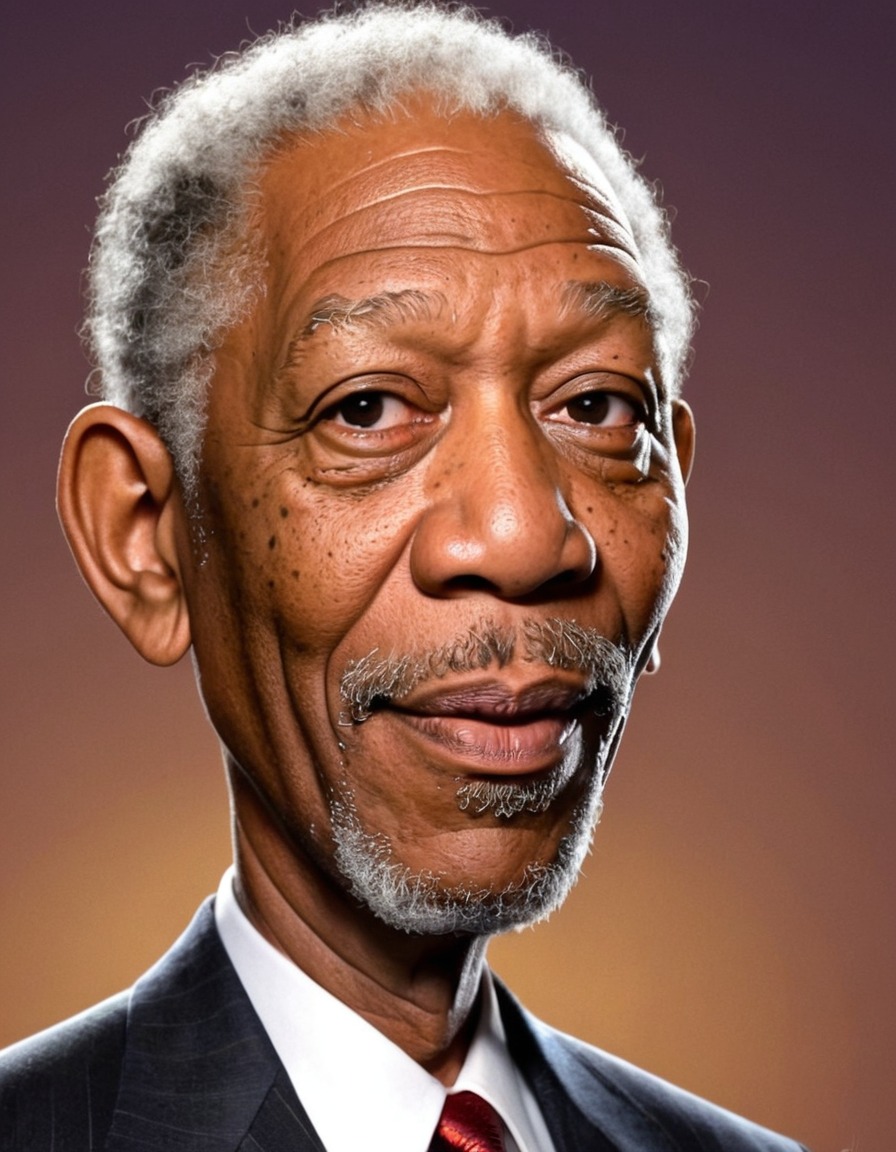 morgan freeman, caricature, comedy, art, humor, celebrity, entertainment