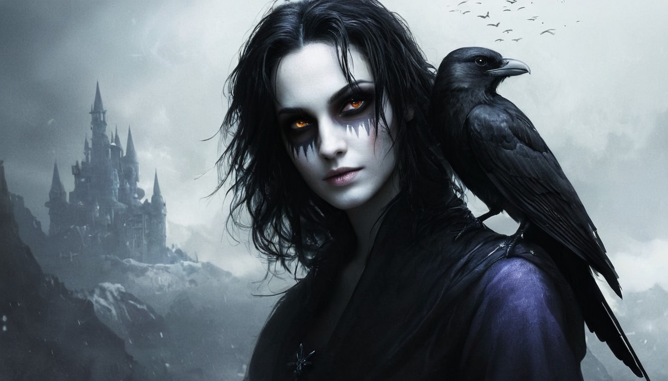 fanart, digitalart, digitalpainting, horror, gothic, portrait, moviefanart, thecrow, dailychallenge, aiartcommunity, midjourney, midjourneyai, midjourneyart, midjourneyartwork, midjourneyaiart, midjourneycommunity