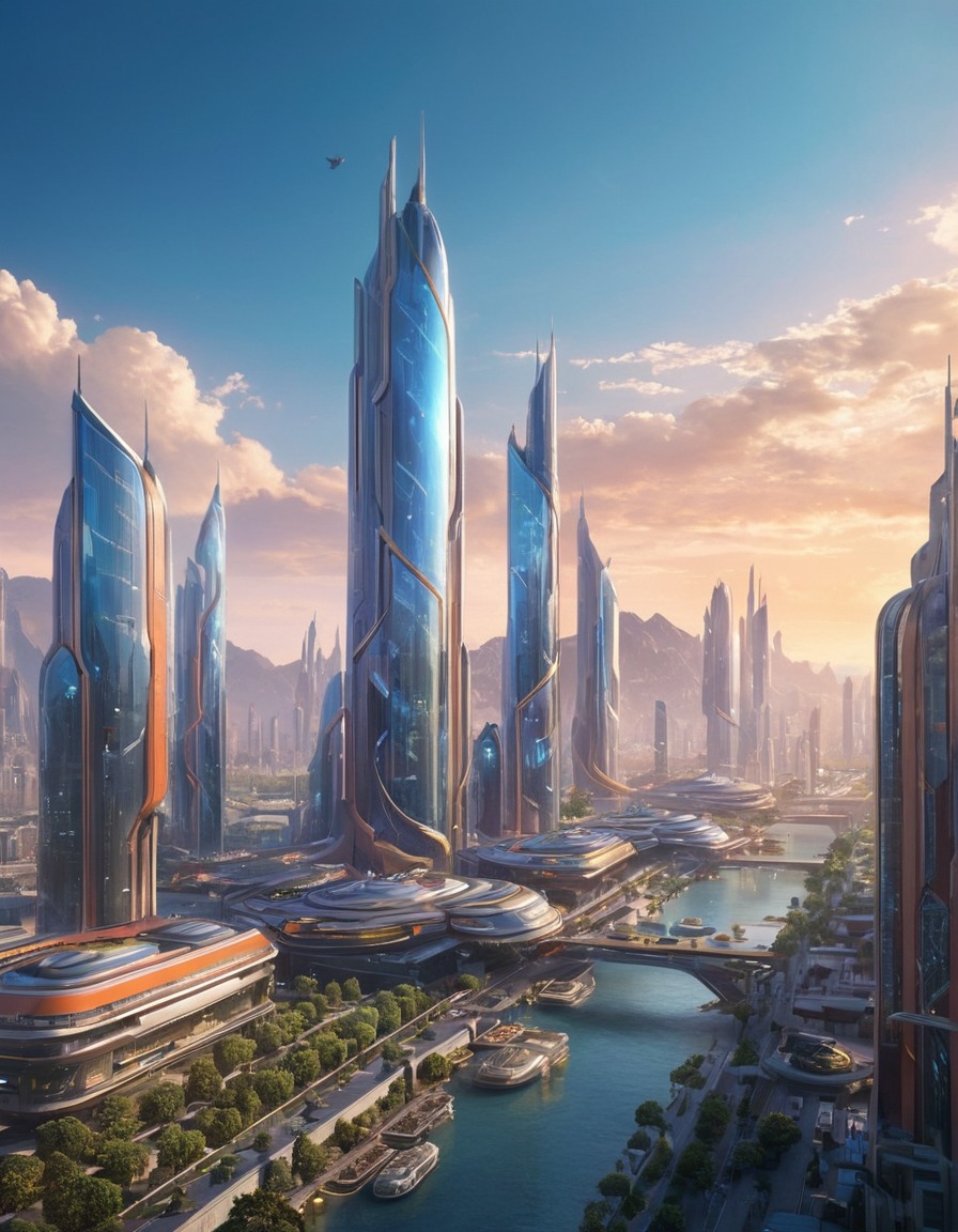 futuristic, cityscape, valorant, high-tech buildings, advanced technology, computer games