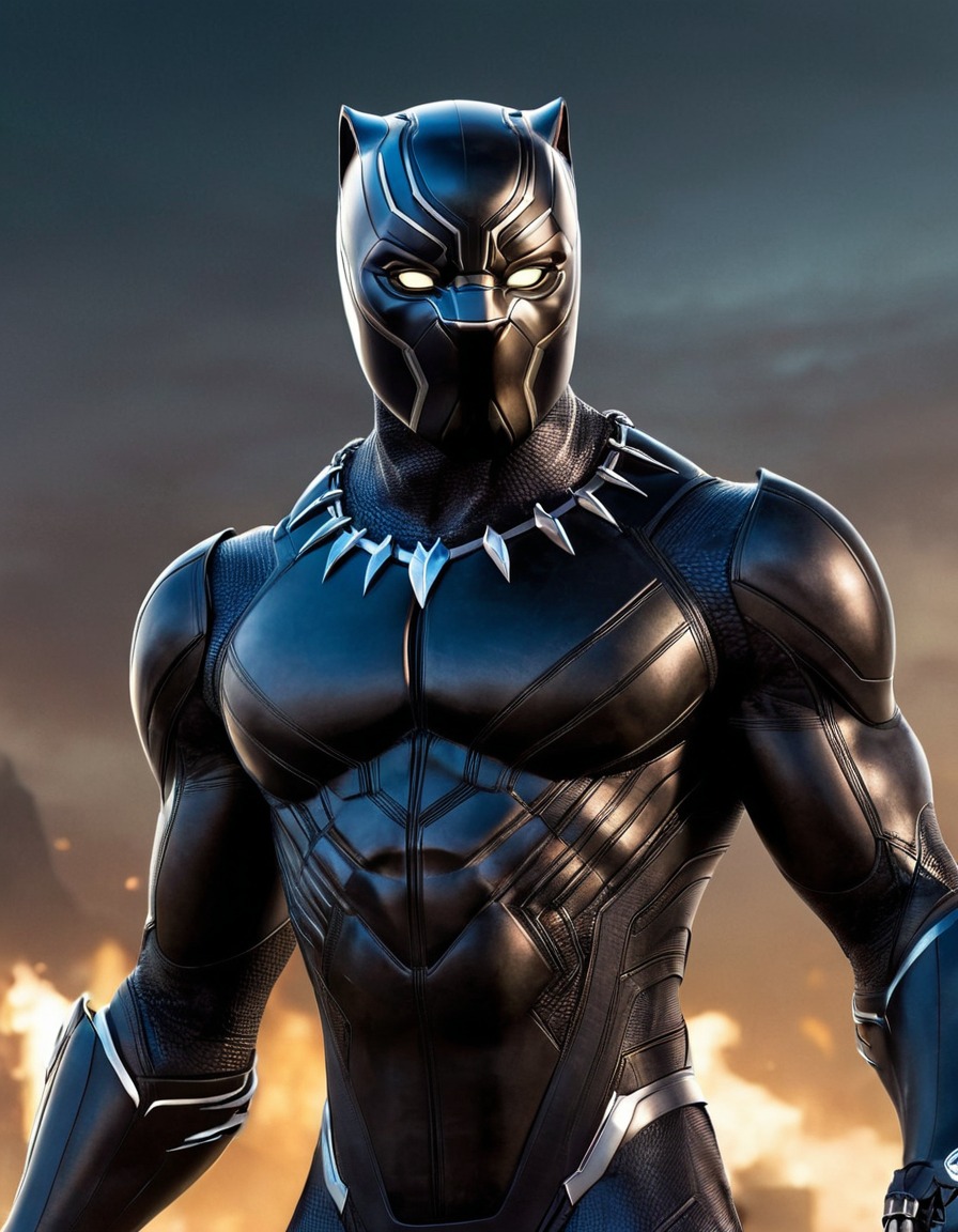 black panther, robot, marvel, fictional character, superhero