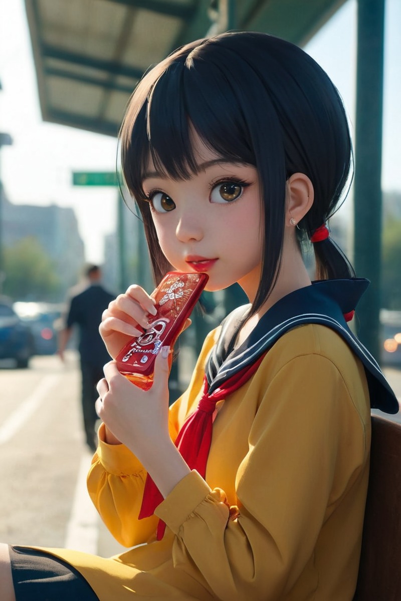 anime, animegirl, candy