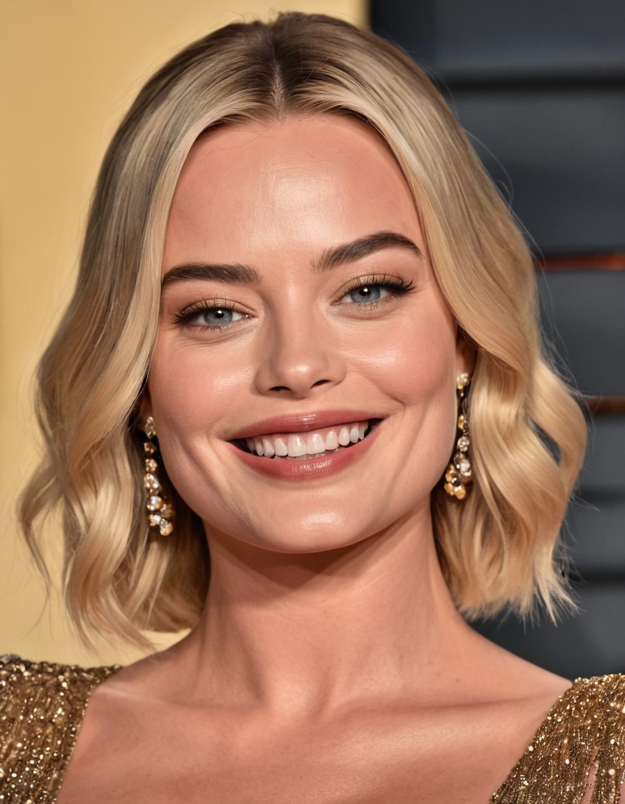 margot robbie, smiling, actress, hollywood, celebrity, beauty, confidence