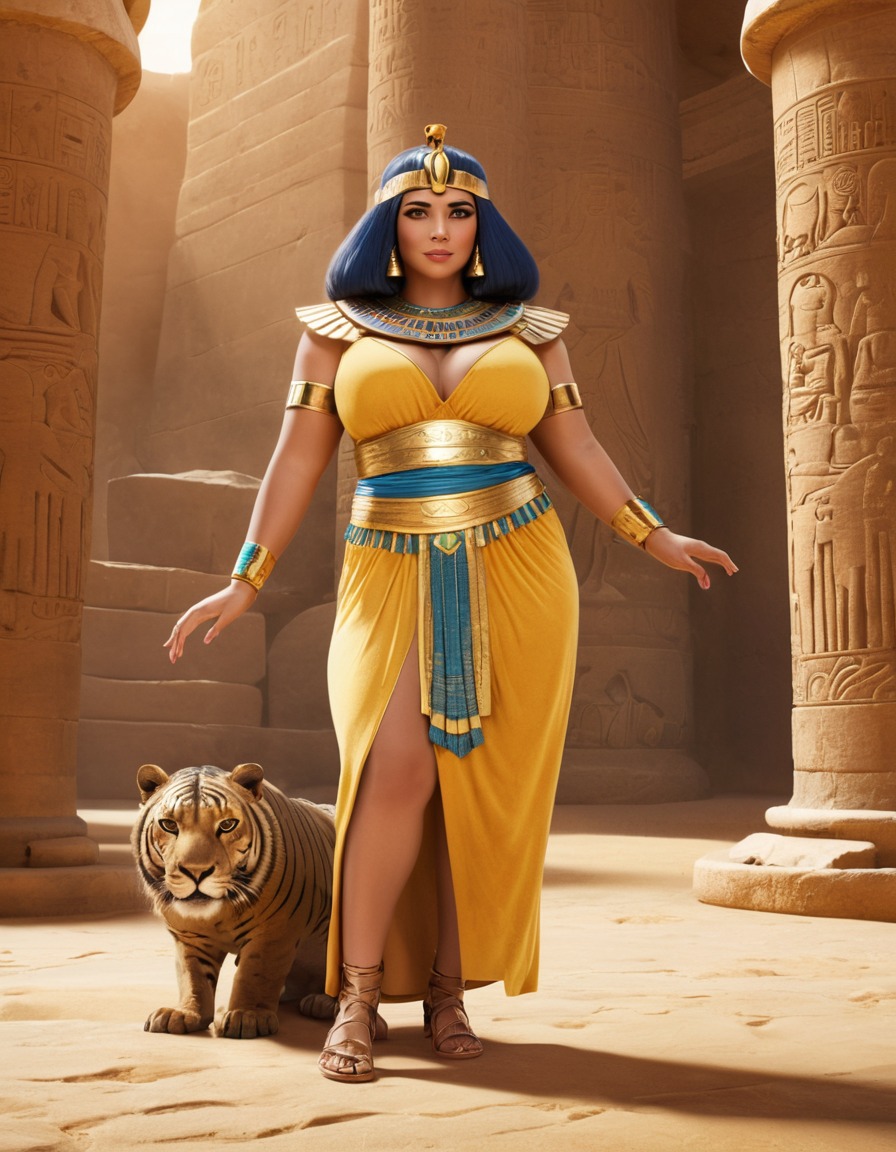 humorous, cleopatra, ancient egypt, reimagined, chubby, fat