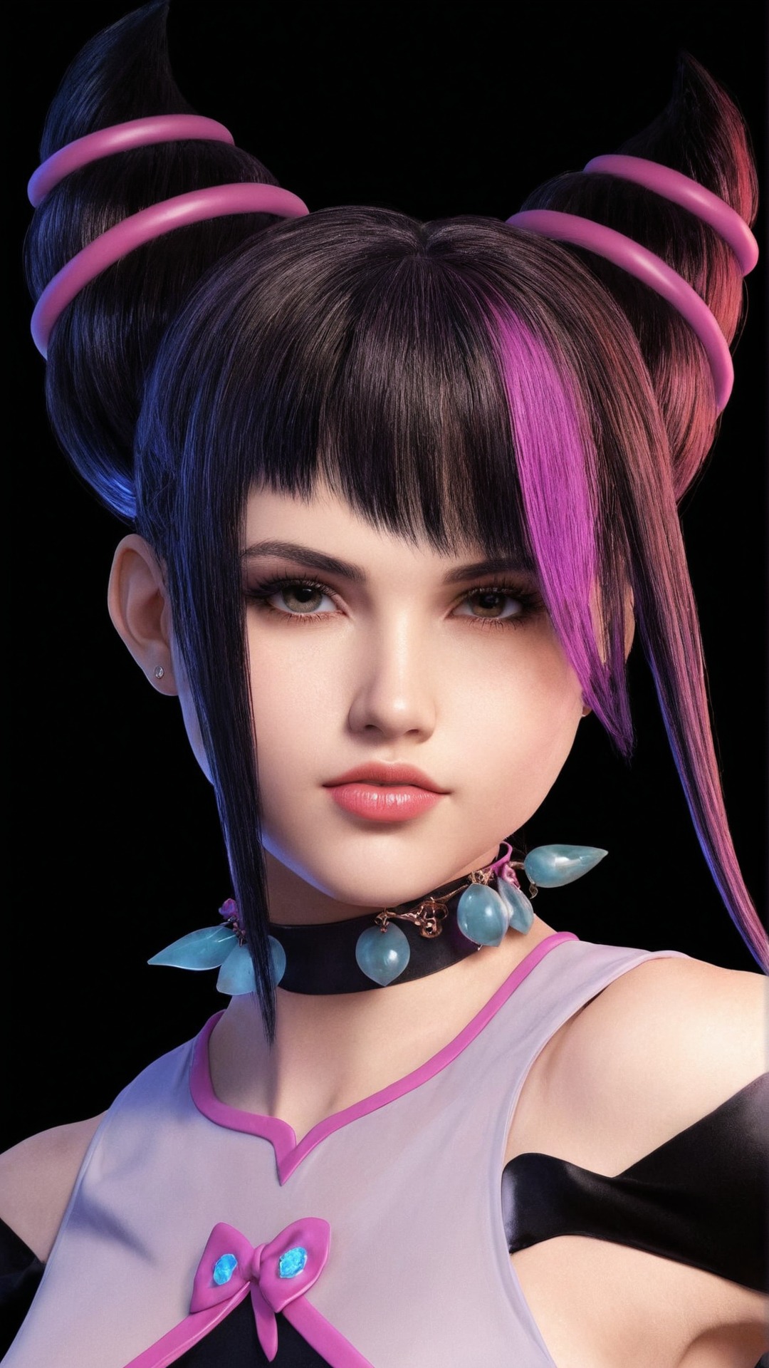 street fighter, juri han, art, purple, sexy, anime