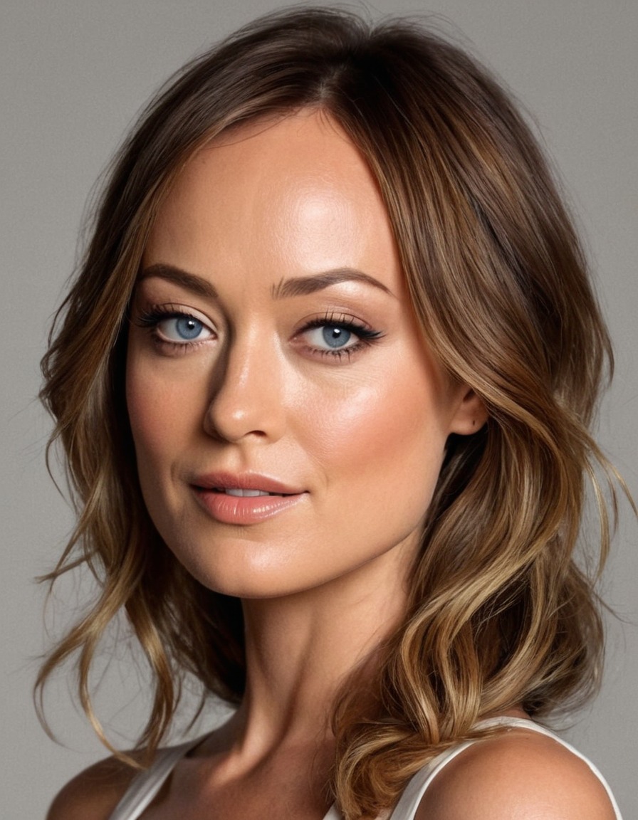 olivia wilde, painting, humor, celebrity, portrait, art, parody