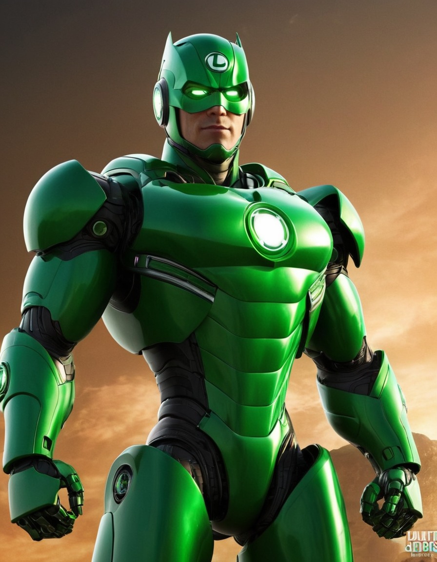 green lantern, robot, superhero, dc comics, fictional character