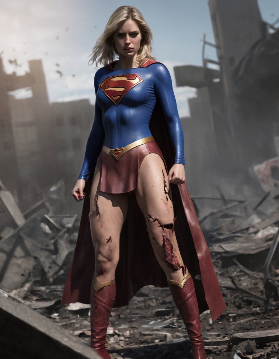 superhero, supergirl, victory, battle, power, strong, female character