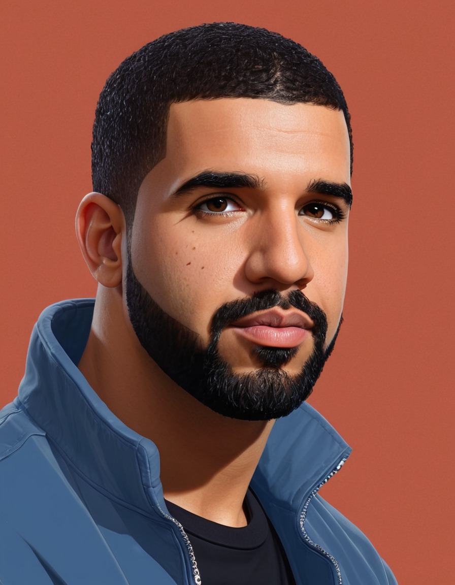 drake, portrait, painting, art, canadian musician, hip hop, celebrity