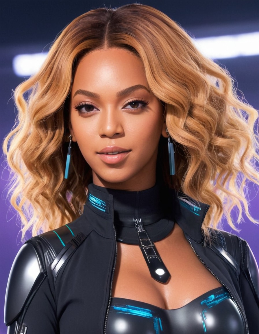 beyoncé, anime, futuristic, girl group