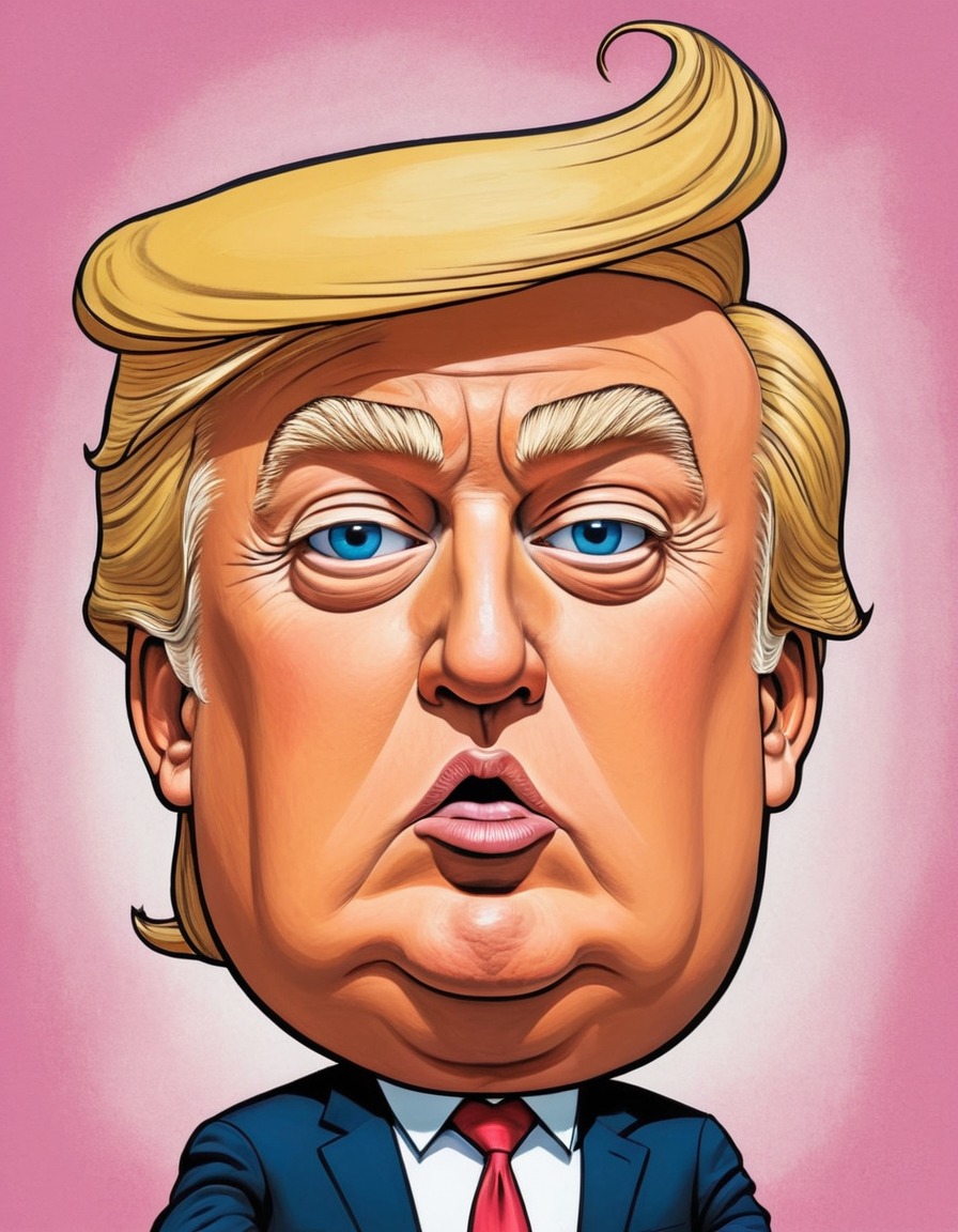 donald trump, parody, humor, whimsical, satire, caricature, politics