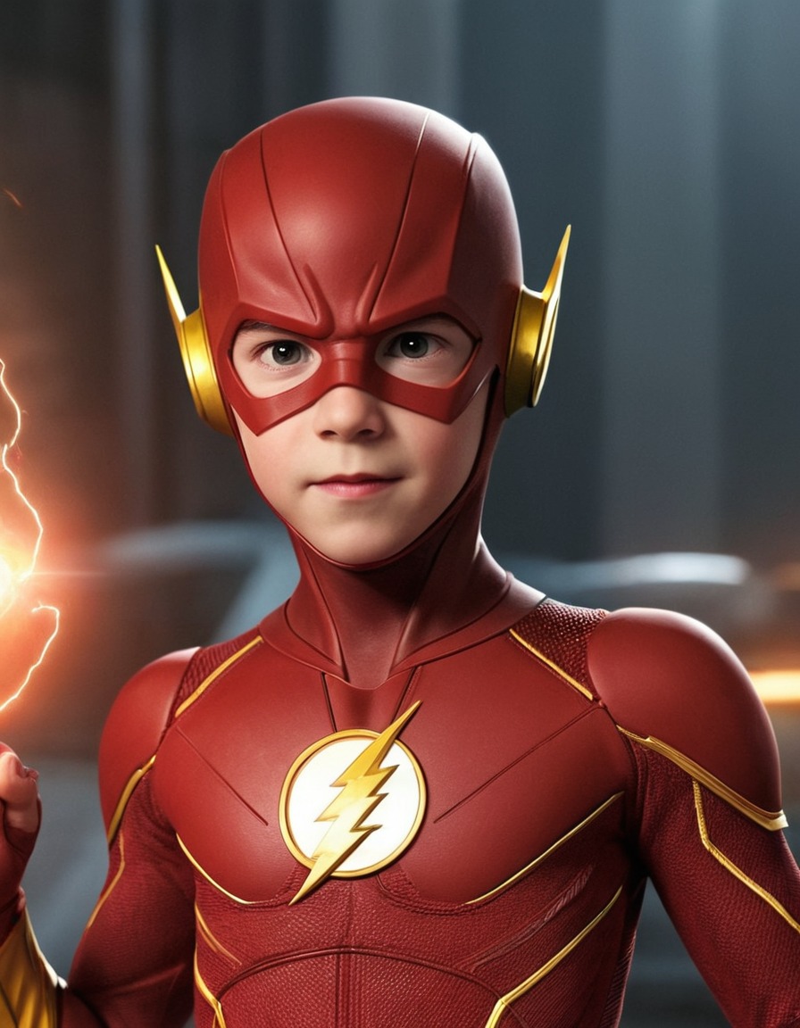 the flash, superhero, childhood, barry allen, speedster, dc comics