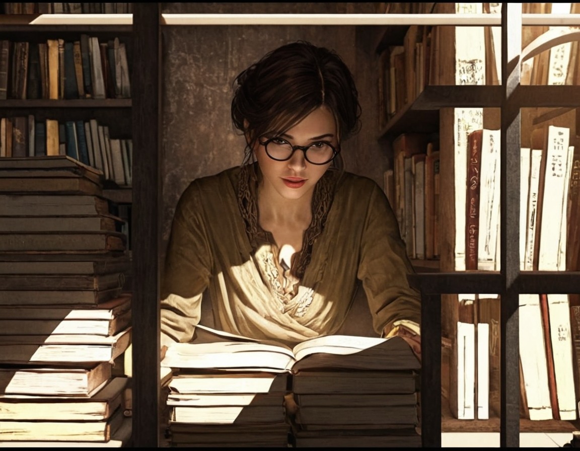 digitalart, anime, drama, books, characterdesign, portrait, magic, digitalpainting, study, bookworm, reading