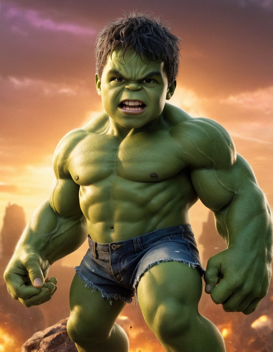 hulk, childhood, superhero, marvel, bruce banner, angry, incredible