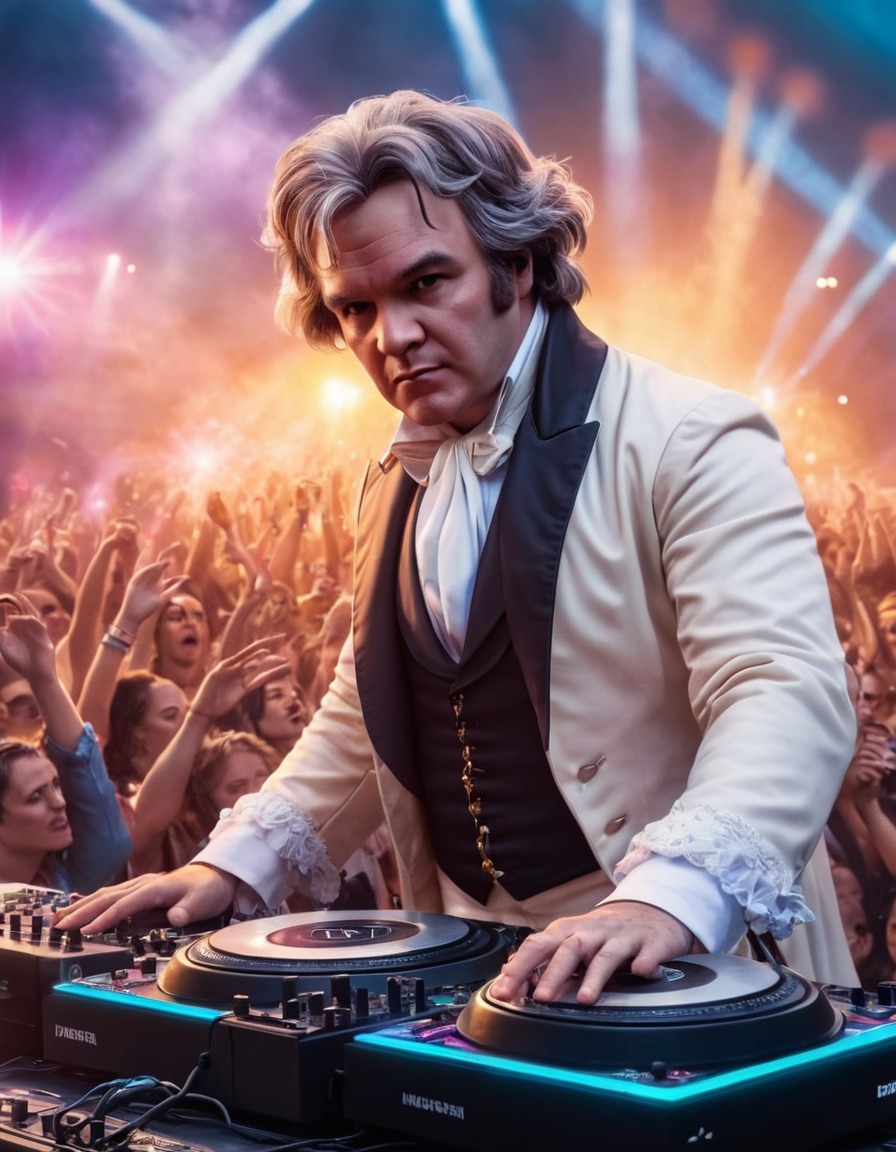 beethoven, dj set, music festival, electronic music, classical music