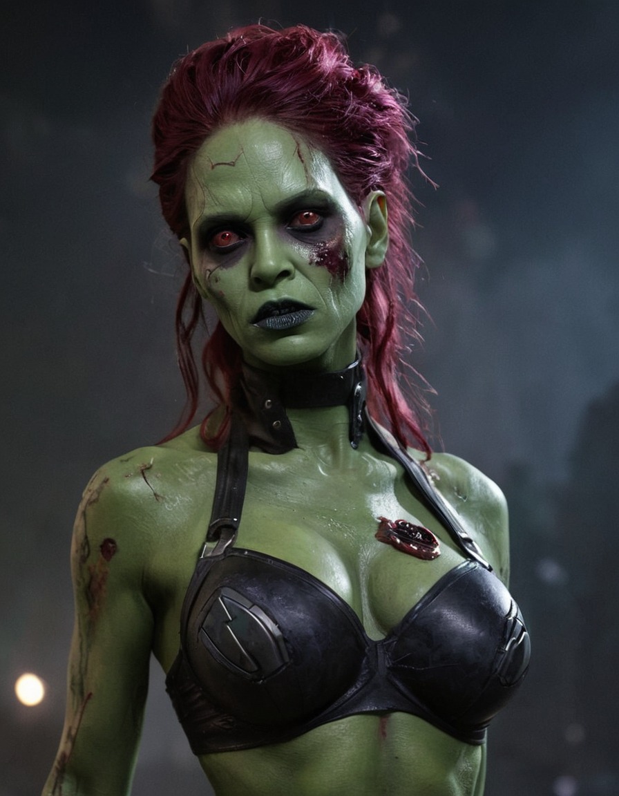 zombie, gamora, guardians of the galaxy, marvel, undead, fictional character, horror