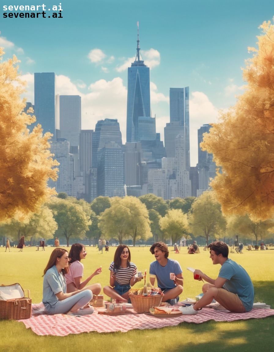 outdoor, friends, picnic, city skyline, leisure, modern city, city