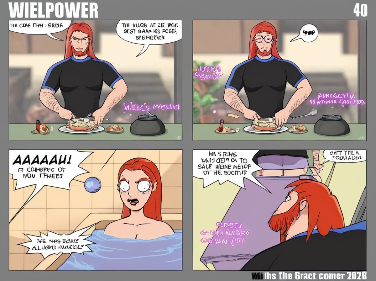 magic, comic, webcomic, originalcharacter, humor, redhair, burrito