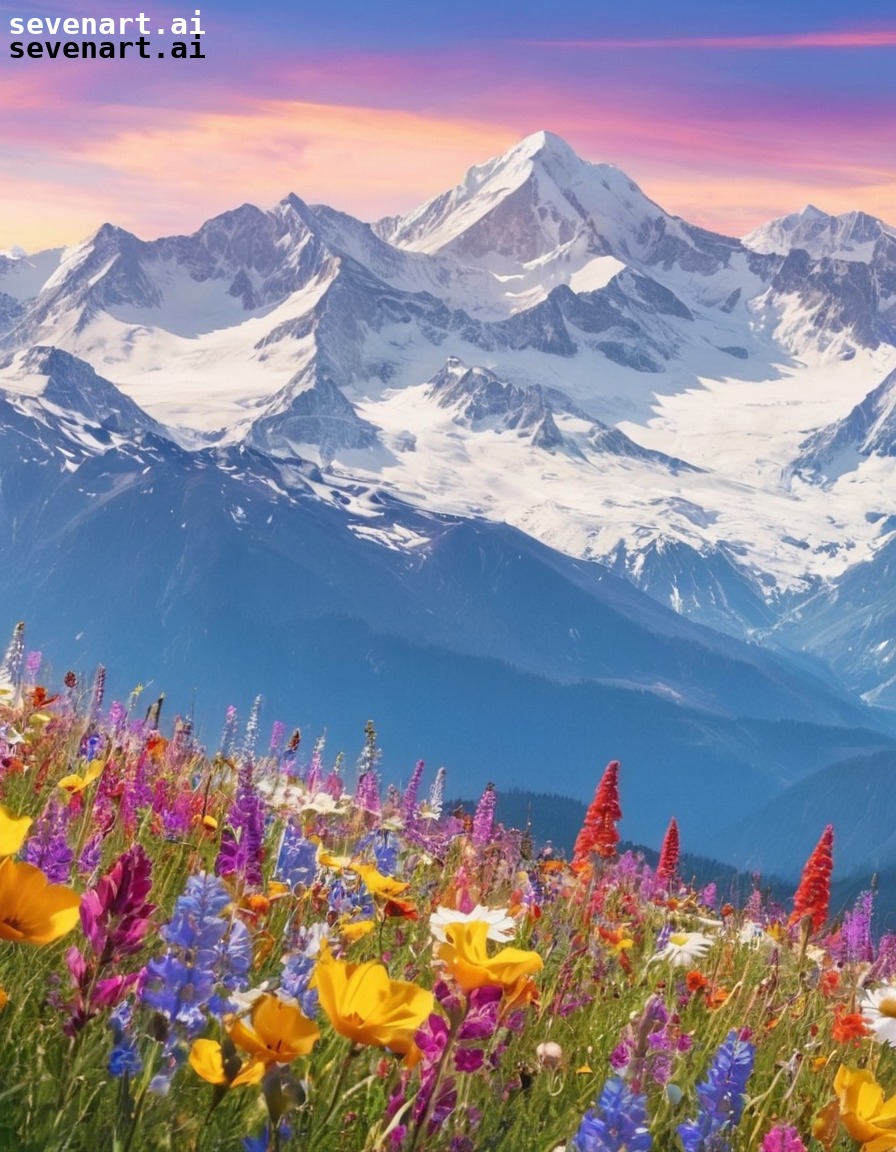 nature, wildflowers, mountains, scenery, landscape