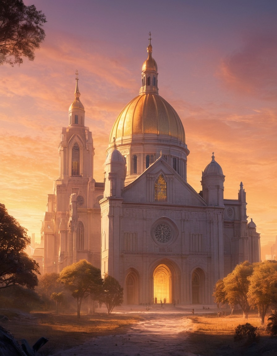 architecture, religious, sunrise, majestic, spiritual