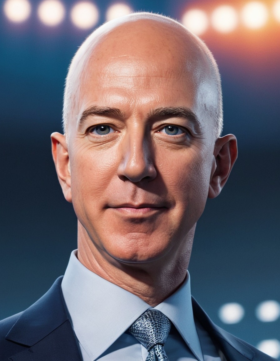 jeff bezos, anime, ceo, cybernetic enhancements, technology, sci-fi